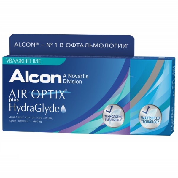 Air Optix Plus HydraGlyde (3 линзы)